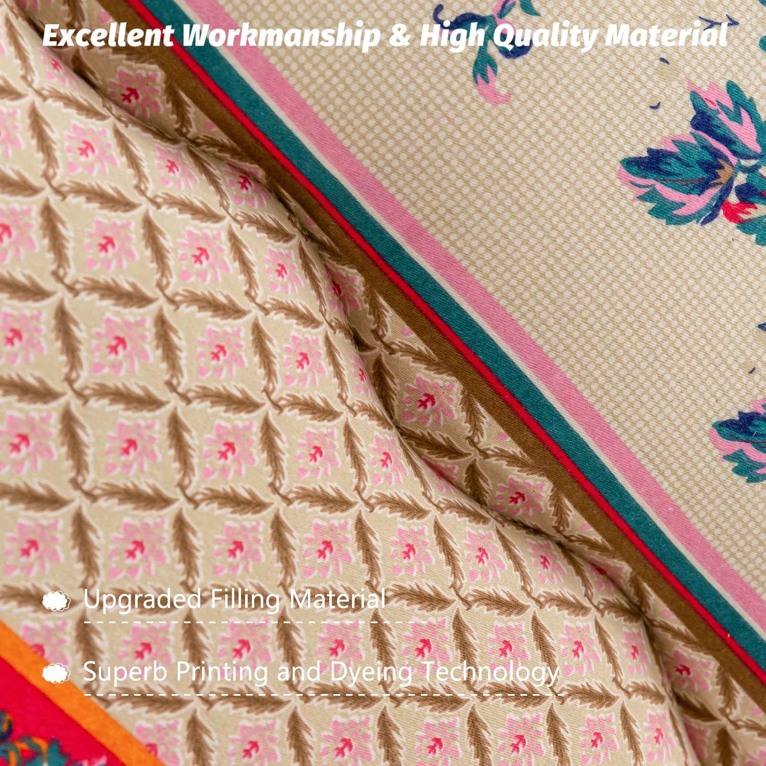 Thumbnail 6 de MAXYOYO Bohemian Retro King Size Floor Mattress (Japanese Futon) — Roll-Up Portable Camping Mat
