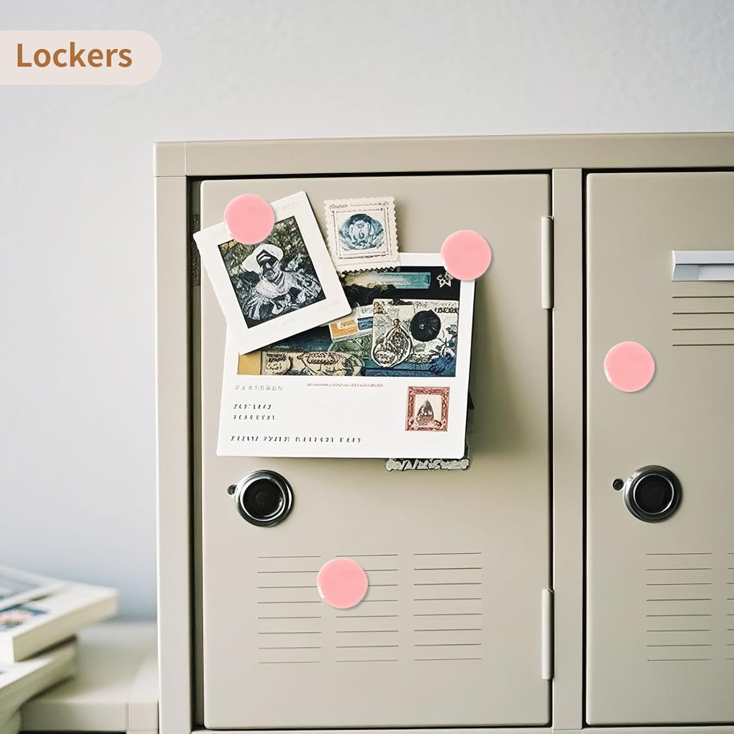 Detalle de QOJOPU 30 Magnete – starke, bunte Rundmagneten für Whiteboard, Kühlschrank und Pinnwand (Pastellrosa)