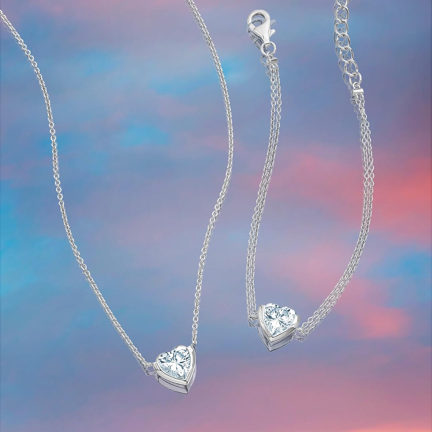Detalle de JOOP! Halskette aus 925 Sterling Silber Damen – verstellbar (42+3 cm) mit Zirkonia