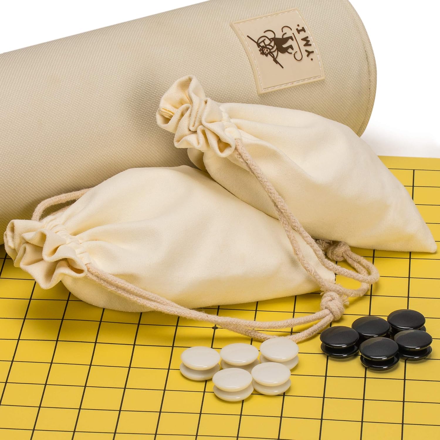 Thumbnail 3 de Yellow Mountain Imports Magnetic 19x19 Roll-up Go Set (19x19, 1.12kg) with Single Convex Stones