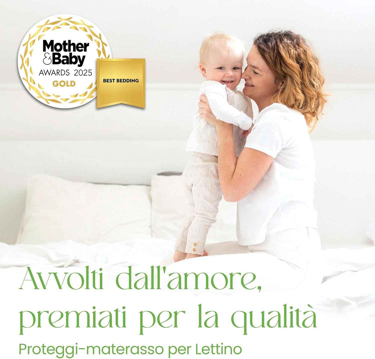 Thumbnail 1 de Copri-materasso Lettino 60x120 cm – 100% Bambù, respiro e igiene per culla Comfier Sleep