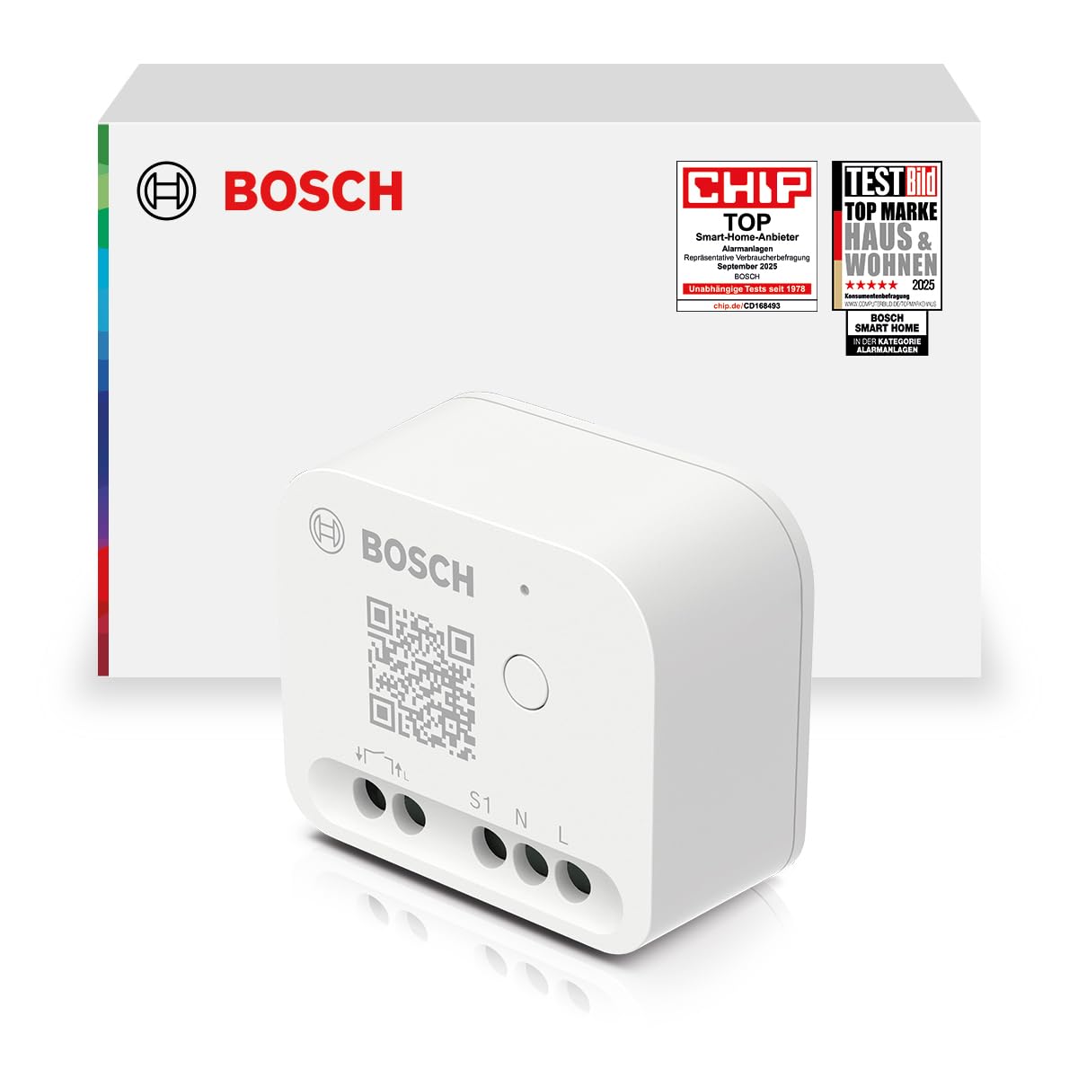 Detalle de Bosch Smart Home Relais Schalter für digitale Steuerung – kompatibel mit Amazon Alexa, Google Assistant & Apple HomeKit