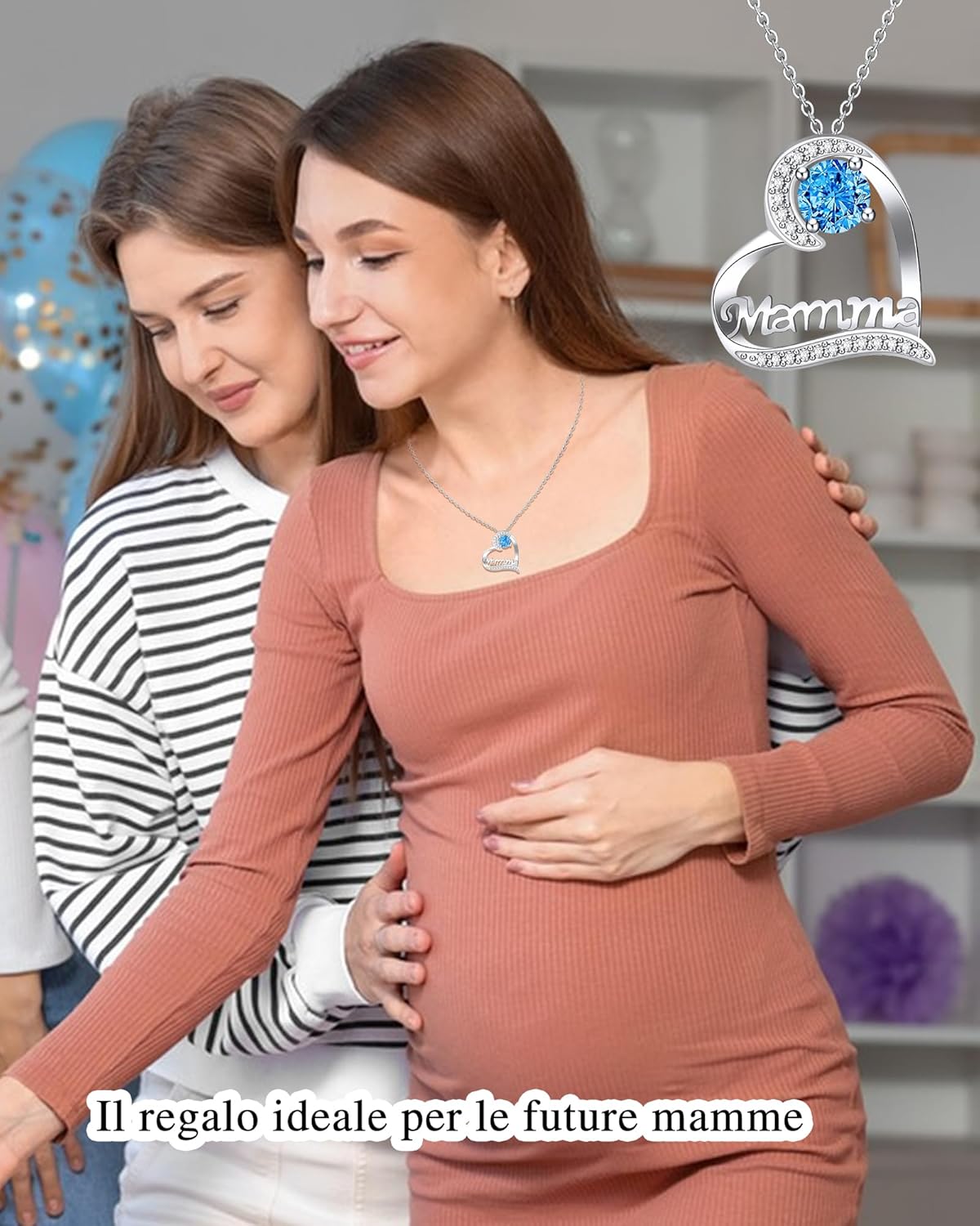 Thumbnail 4 de VGWON Collana per Festa della Mamma: regalo per mamma, nuova mamma e futura mamma