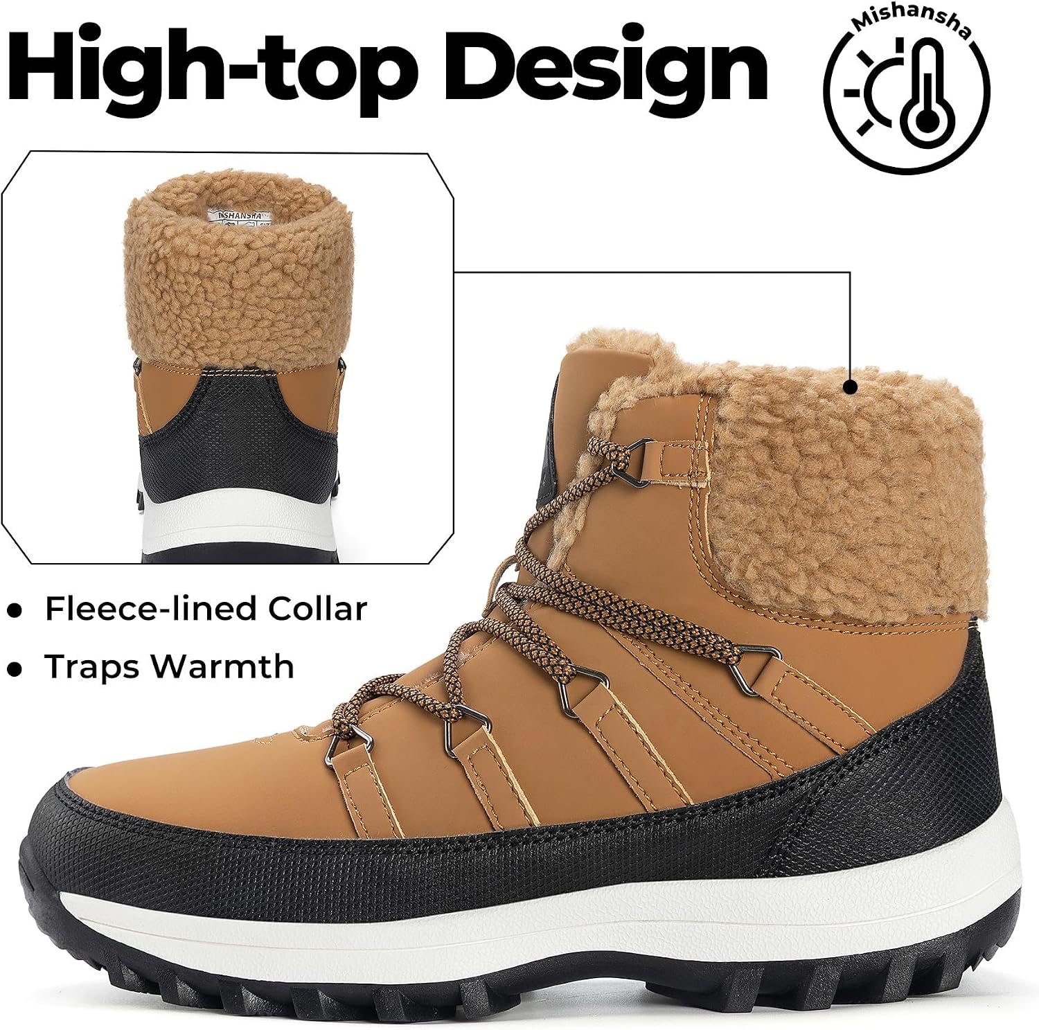 Detalle 2 de Mishansha Botas de Nieve Mujer Forradas 36-42