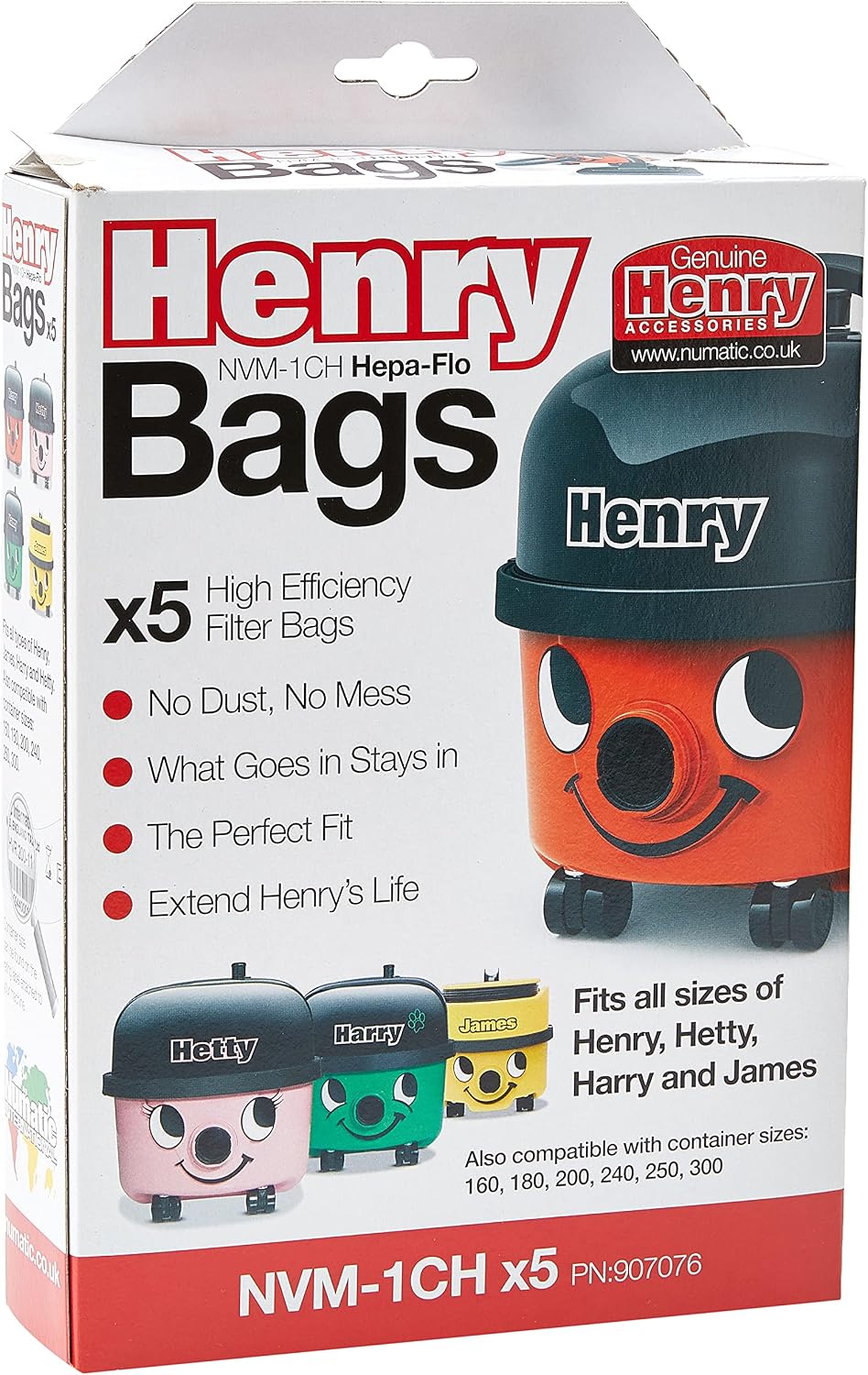 Detalle de Henry Genuine NVM-1CH HepaFlo Vacuum Bags, Pack of 10