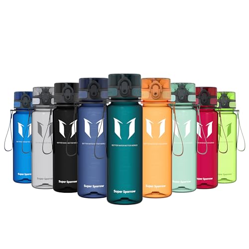 Detalle de Sparrow Trinkflasche Kinder 500ml – BPA-frei, Tritan, 1-Klick Deckel von Super Sparrow