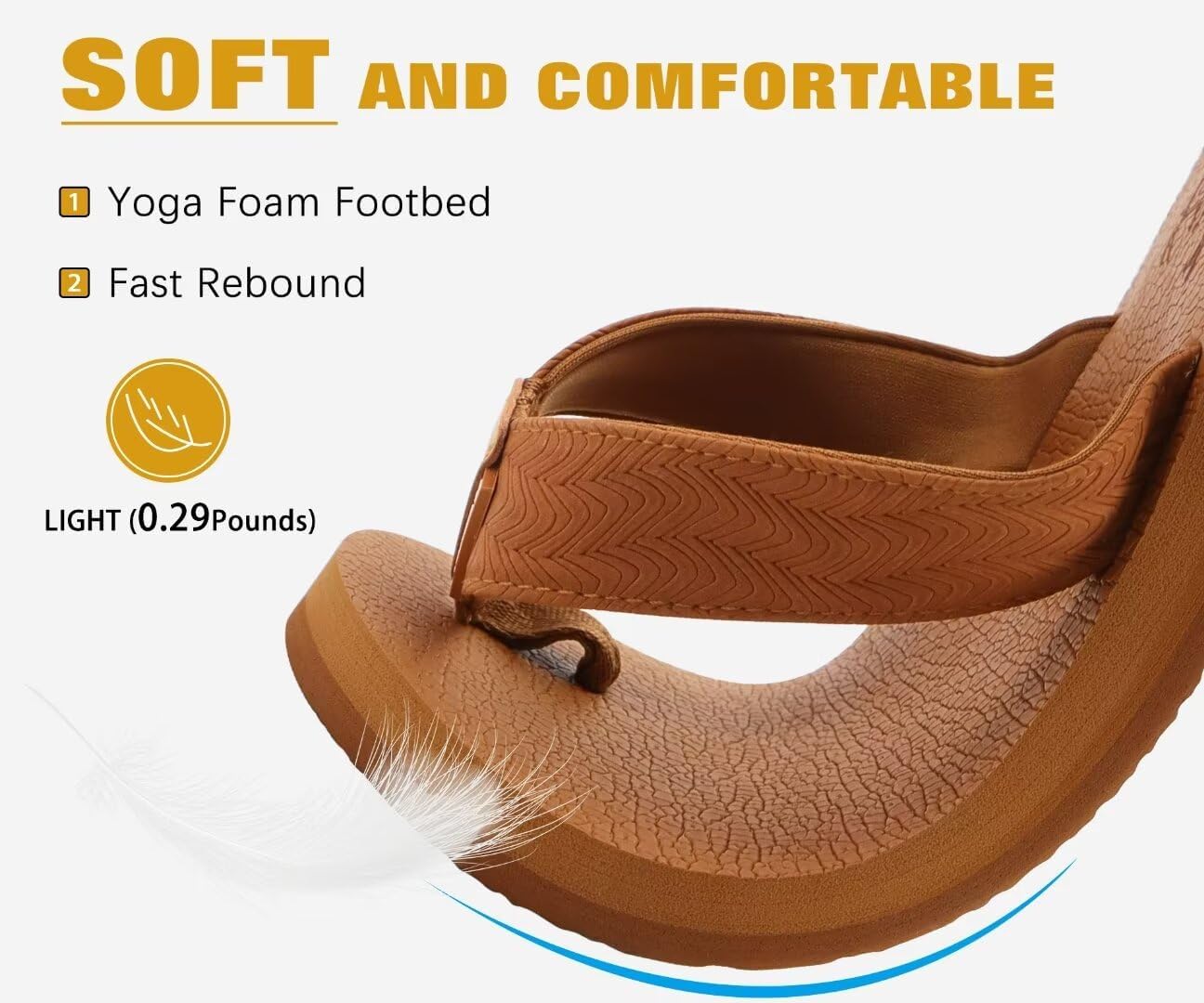 Thumbnail 2 de KuaiLu Men's Yoga Mat Leather Flip Flops with Arch Support — Cushioned Comfort and Non-Slip Sole