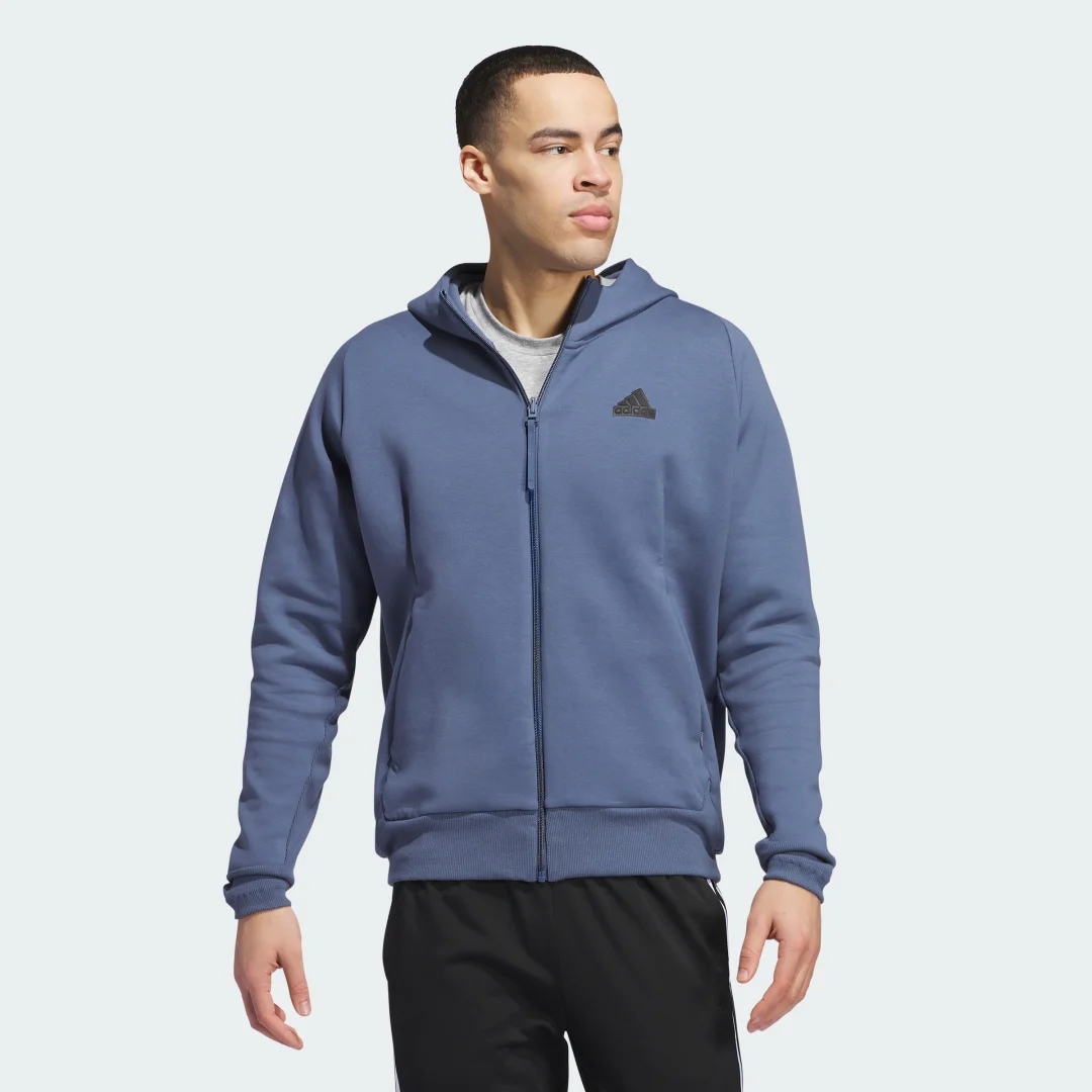 Detalle de Chaqueta con capucha Z.N.E. Premium de Adidas (Azul)