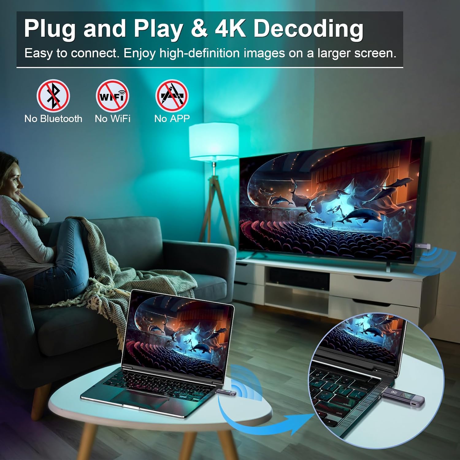 Thumbnail 1 de TTQ TR60 Wireless HDMI Extender 100FT