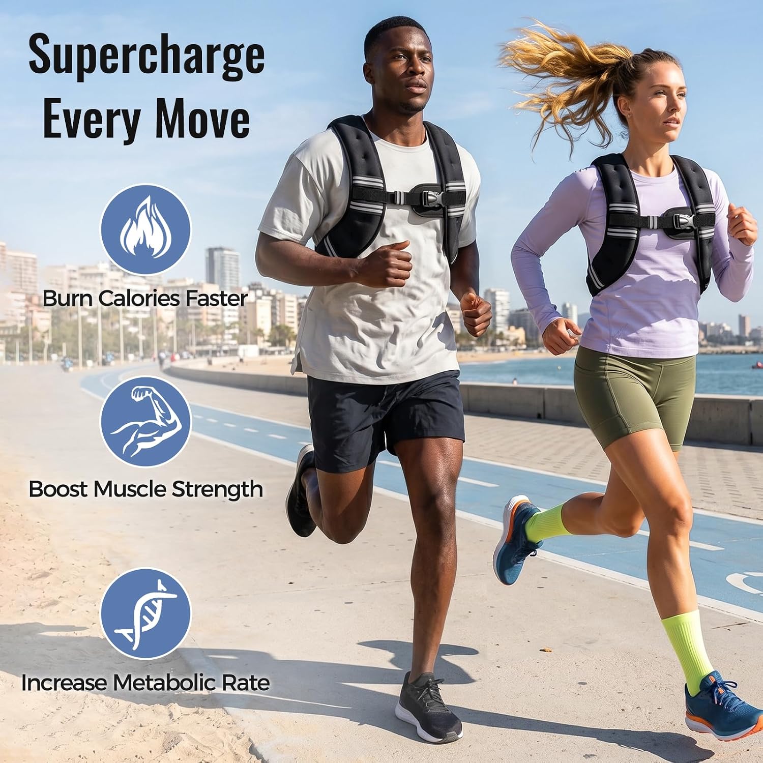 Thumbnail 1 de Zeerun Weighted Vest: Ergonomic, Adjustable Weight for Walking, Running, and Strength Training