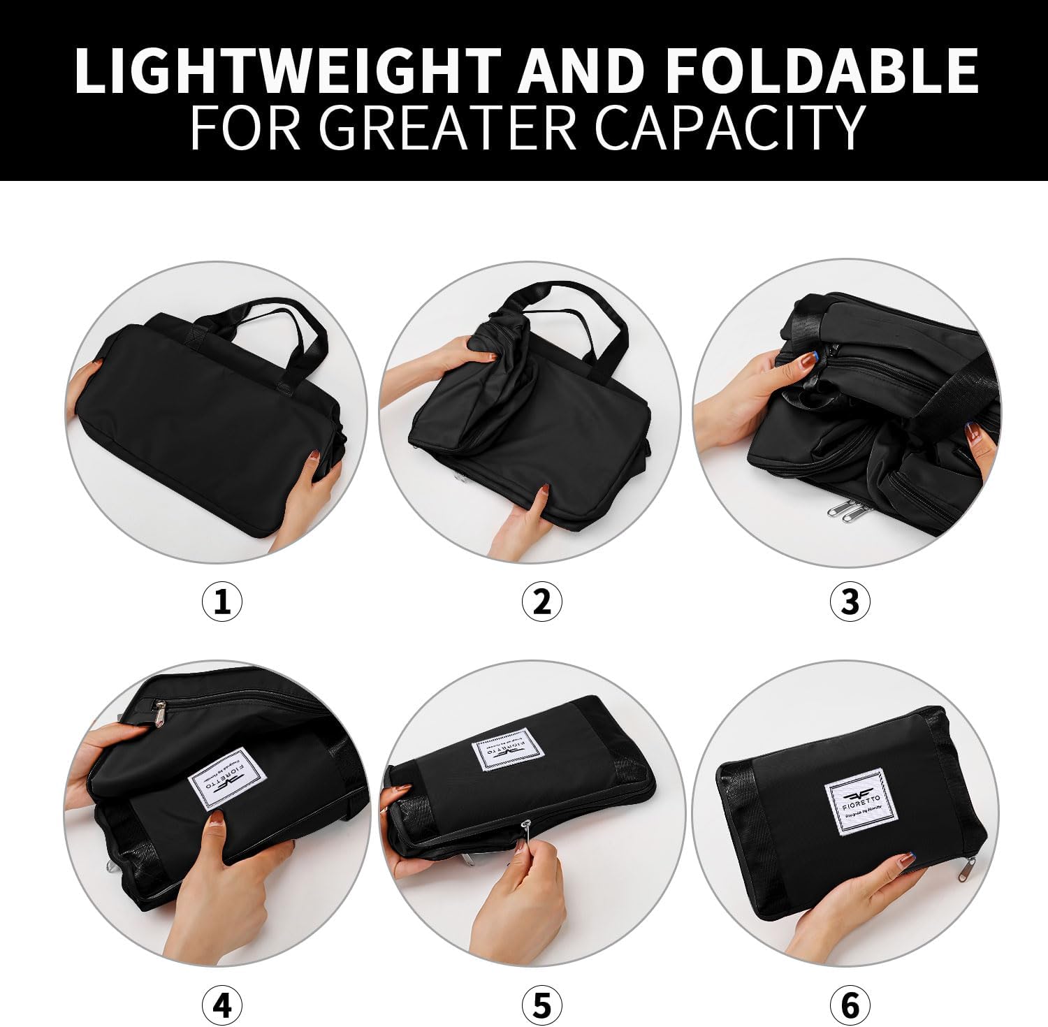 Thumbnail 6 de Fioretto women’s foldable weekend bag with wet pocket and shoe compartment (45L)