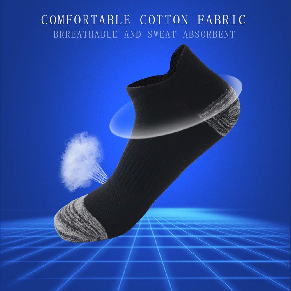 Detalle de Trainer Socks for Men and Women: Cotton Sports Socks with Non-slip Ankle Support