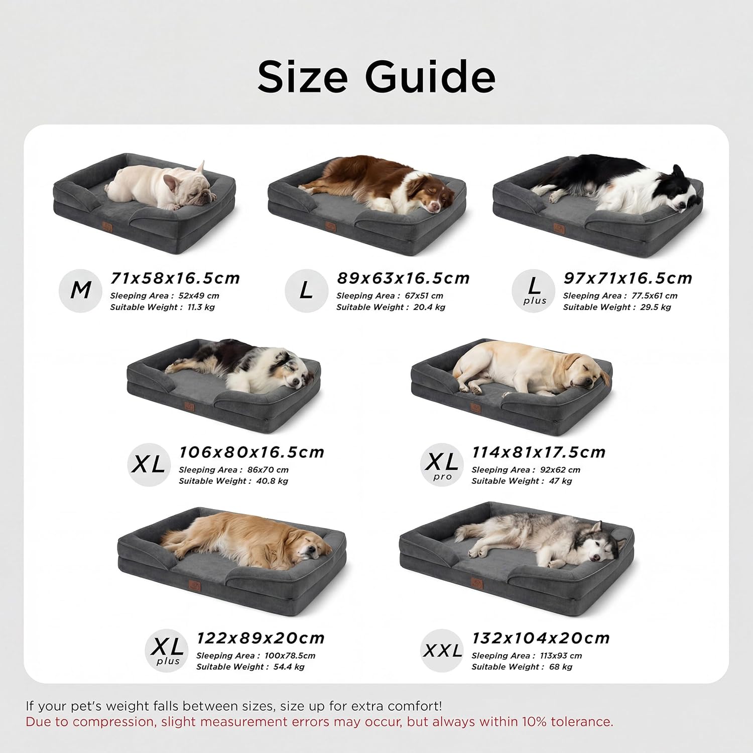 Detalle 2 de BEDSURE orthopädisches Hundebett 106×80 cm