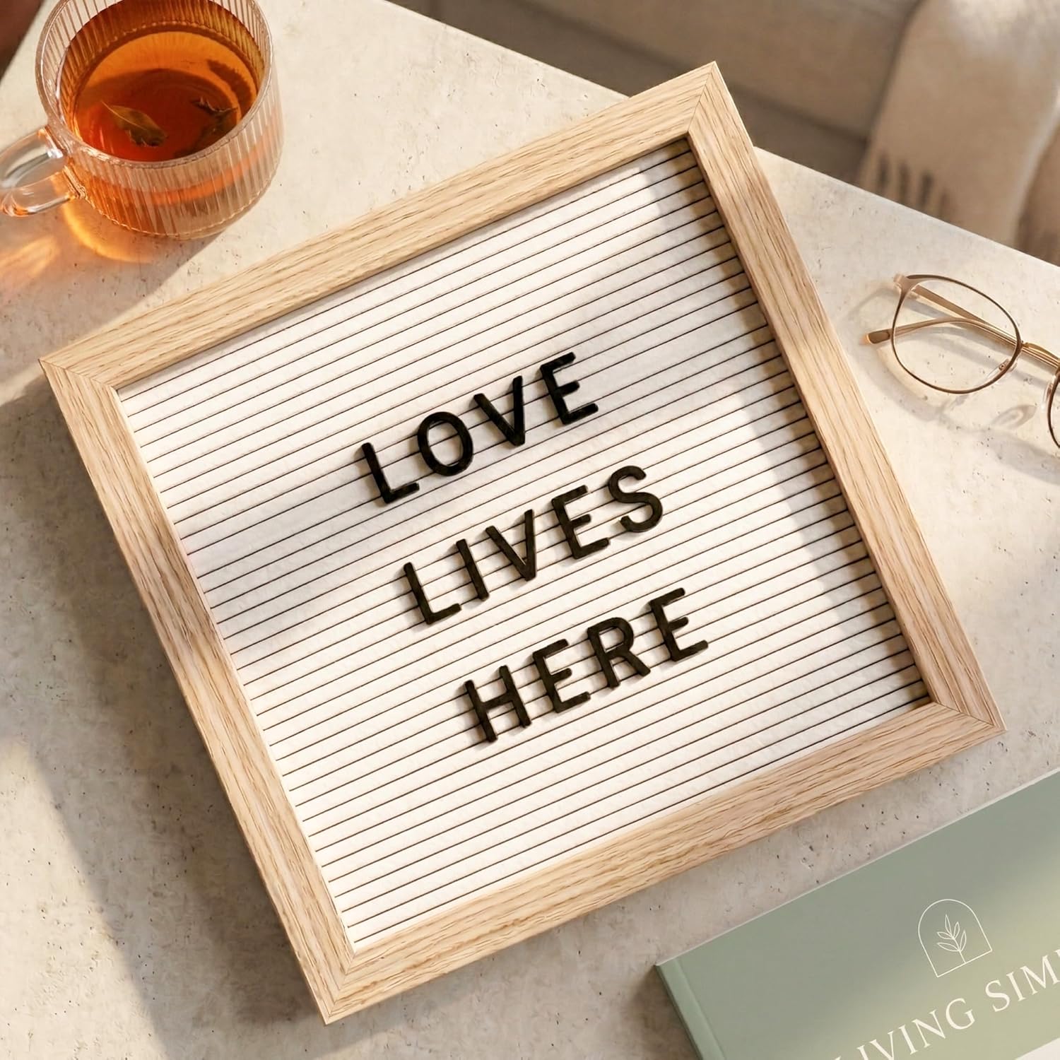 Thumbnail 5 de Changeable Felt Letter Board 25x25cm (White Felt) with 336 Letters, Symbols & Emojis