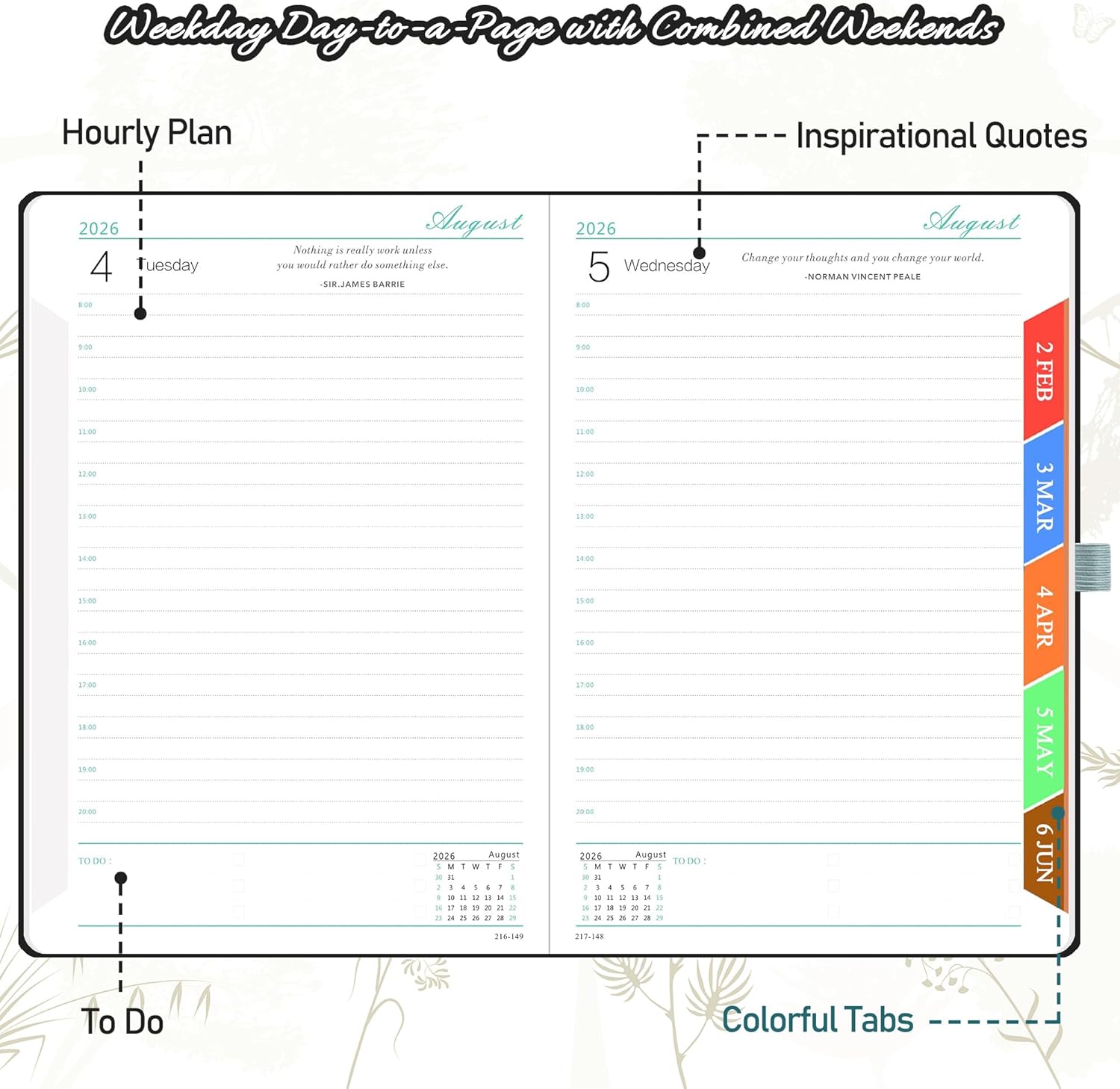 Thumbnail 3 de Academic Diary 2026–2027 Page a Day A5 from Aug 2026 to July 2027 – Starry Cat