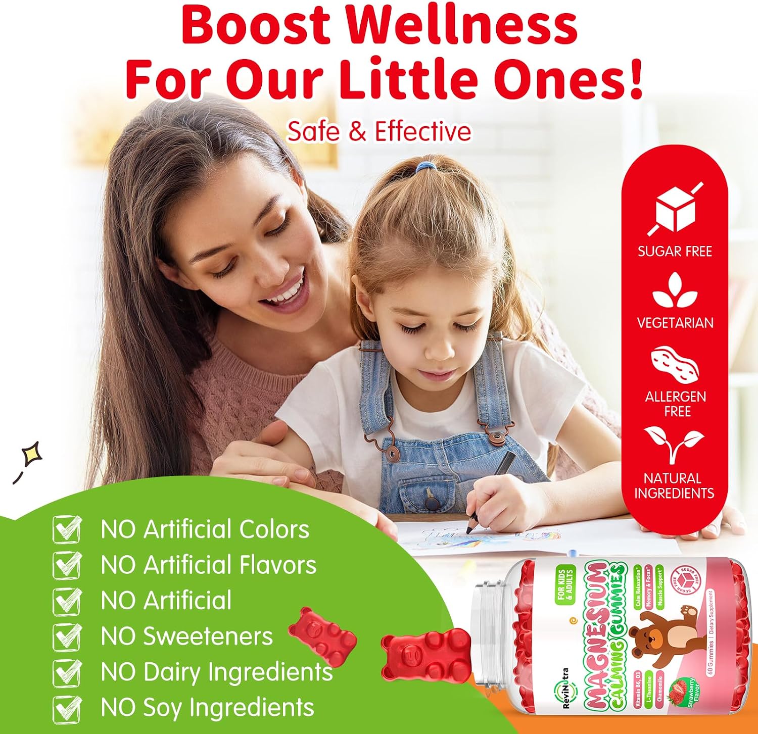 Detalle de ReviNutra Magnesium Gummies, Sugar-Free