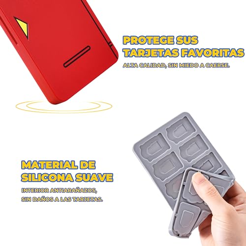 Detalle de Estuche FUNLAB para Nintendo Switch 2: 24 tarjetas y 24 MicroSD, protección duradera