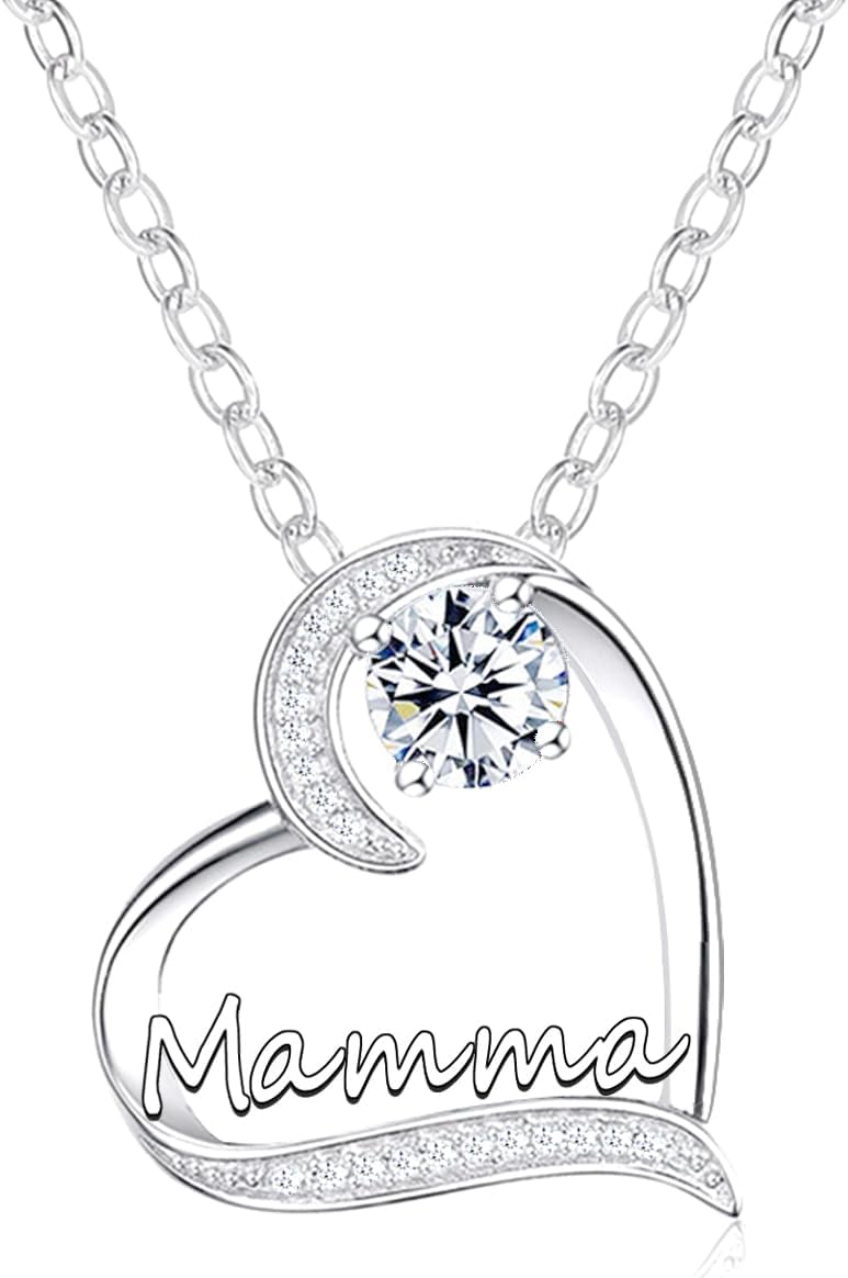Thumbnail 6 de GUOYU collana con cuore “mamma” in acciaio inox, regalo per Festa della Mamma e compleanno