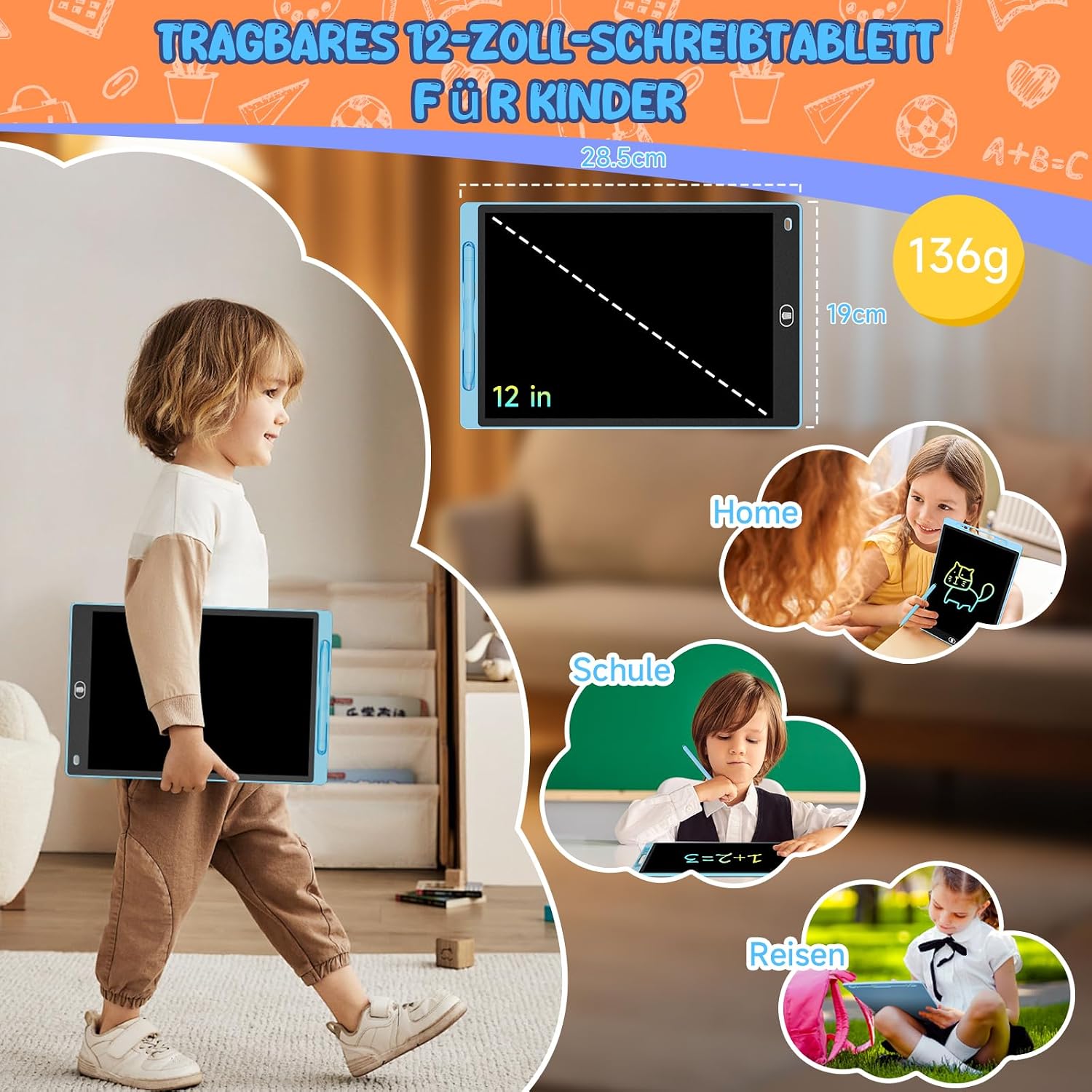 Thumbnail 5 de Electight LCD Schreibtafel 12 Zoll 3er-Set