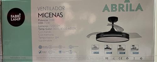 Thumbnail 4 de FABRILAMP AKUNADECOR Micenas L Dorado con Led 59 W: ventilador DC potente y versátil