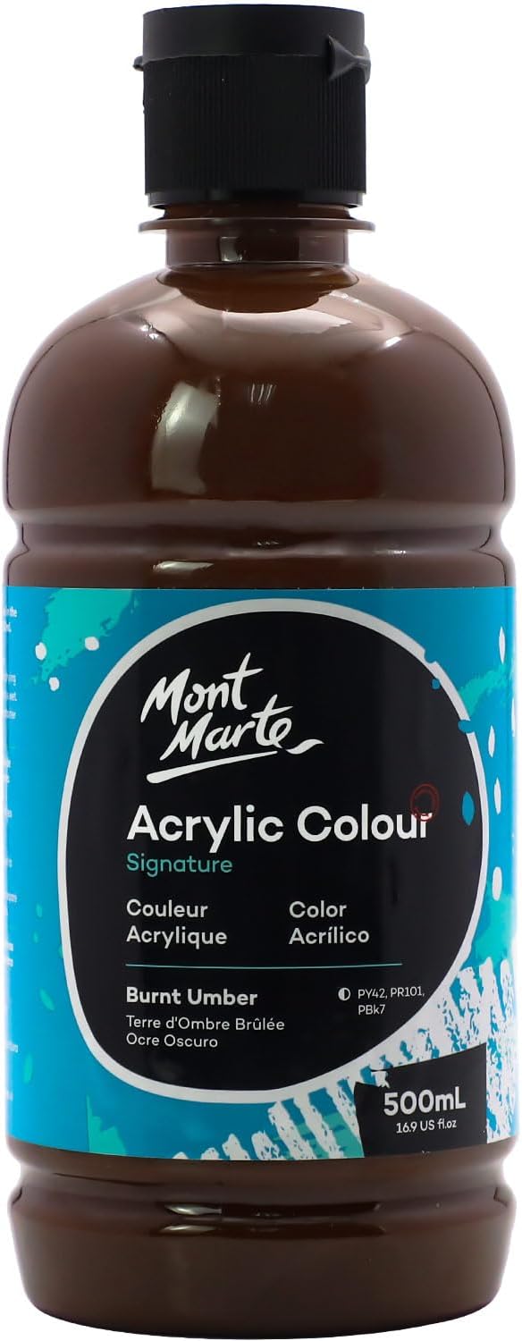 Thumbnail 5 de Mont Marte Signature Black Acrylic Paint (500ml) – Semi-matte, fast-drying