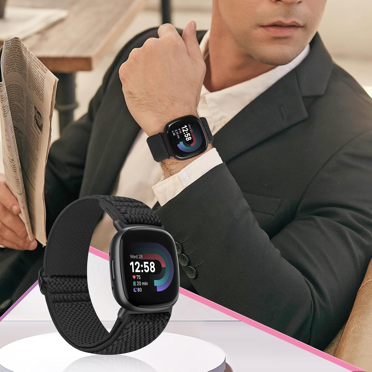 Thumbnail 6 de Tiptops Nylon Loop Straps for Fitbit Versa