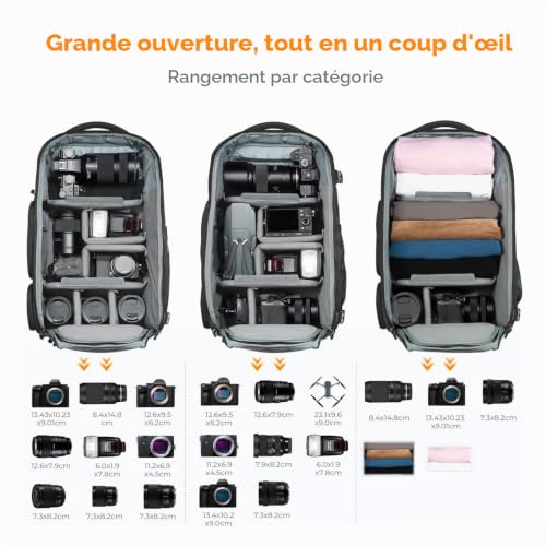 Detalle de K&F CONCEPT Sac à dos photo 30 L