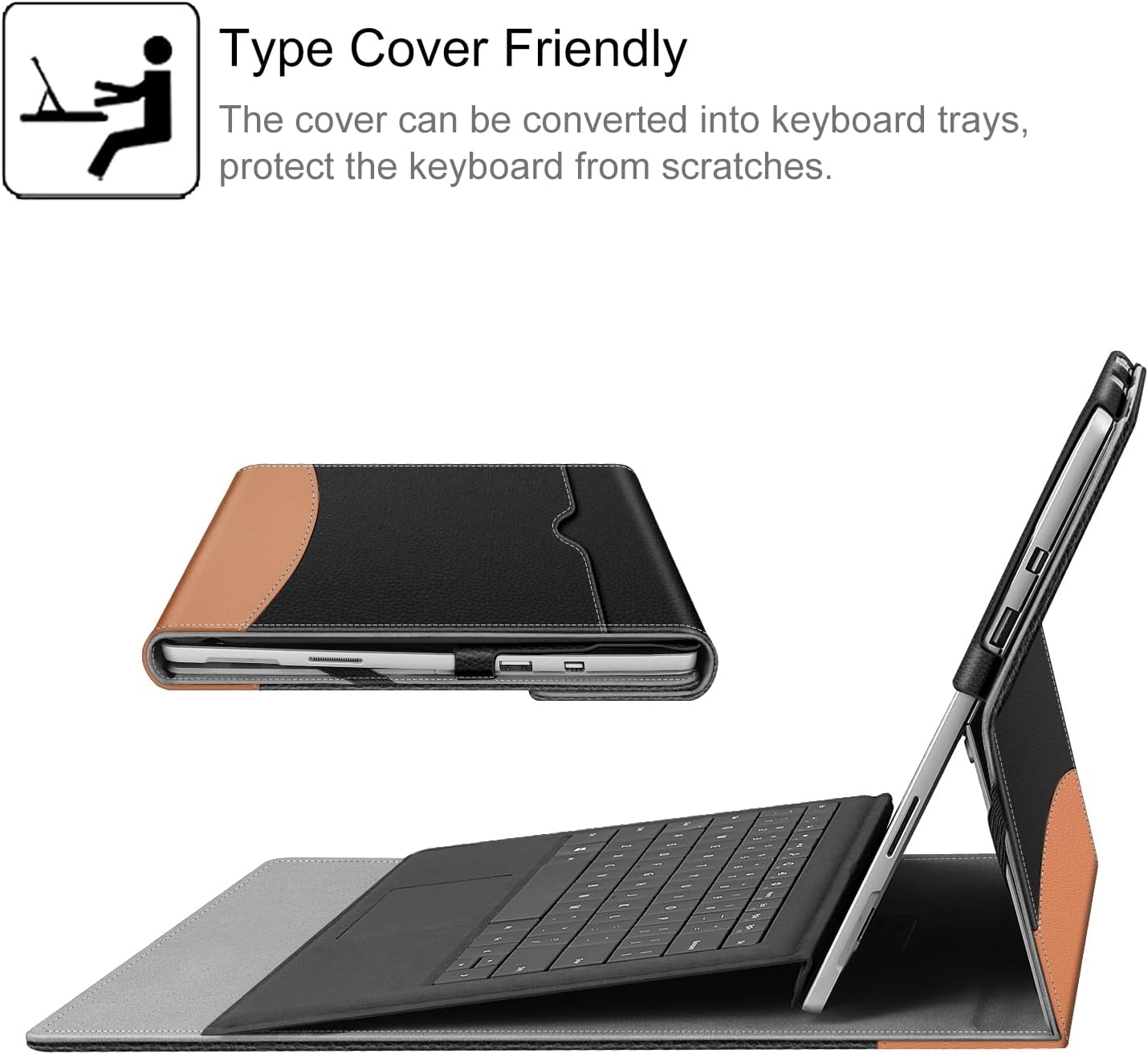 Detalle de FINTIE ECAB099US – etui do Surface Pro, kieszeń i magnetyczne zamknięcie