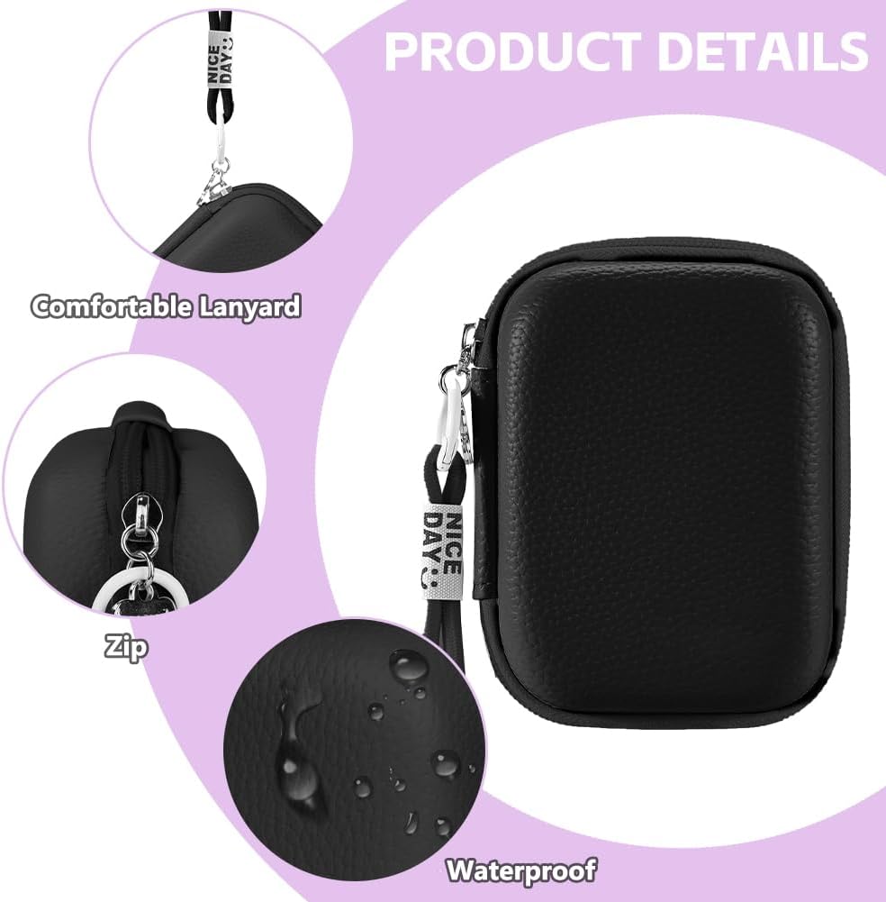 Detalle de Ainiv Digital Camera Case (Small) – compact PU+EVA camera pouch with organiser for Sony, Canon, Panasonic & more