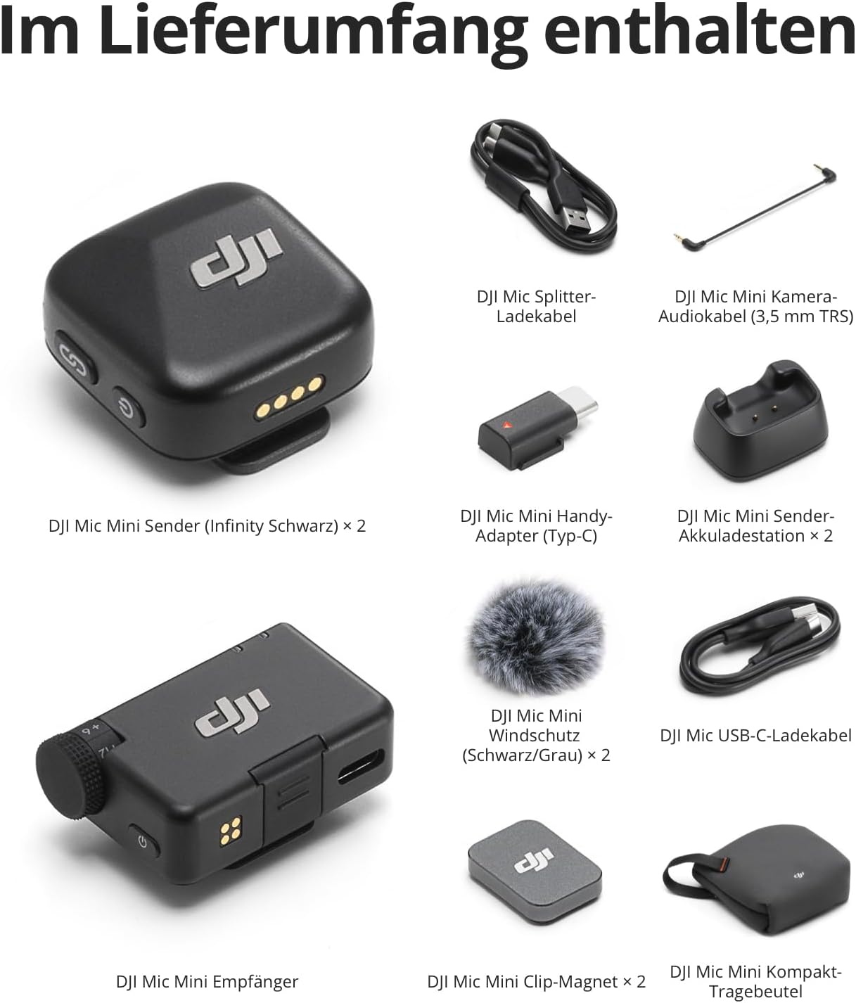 Thumbnail 6 de DJI Mic Mini Lavaliermikrofon 2 Sender, 1 Empfänger