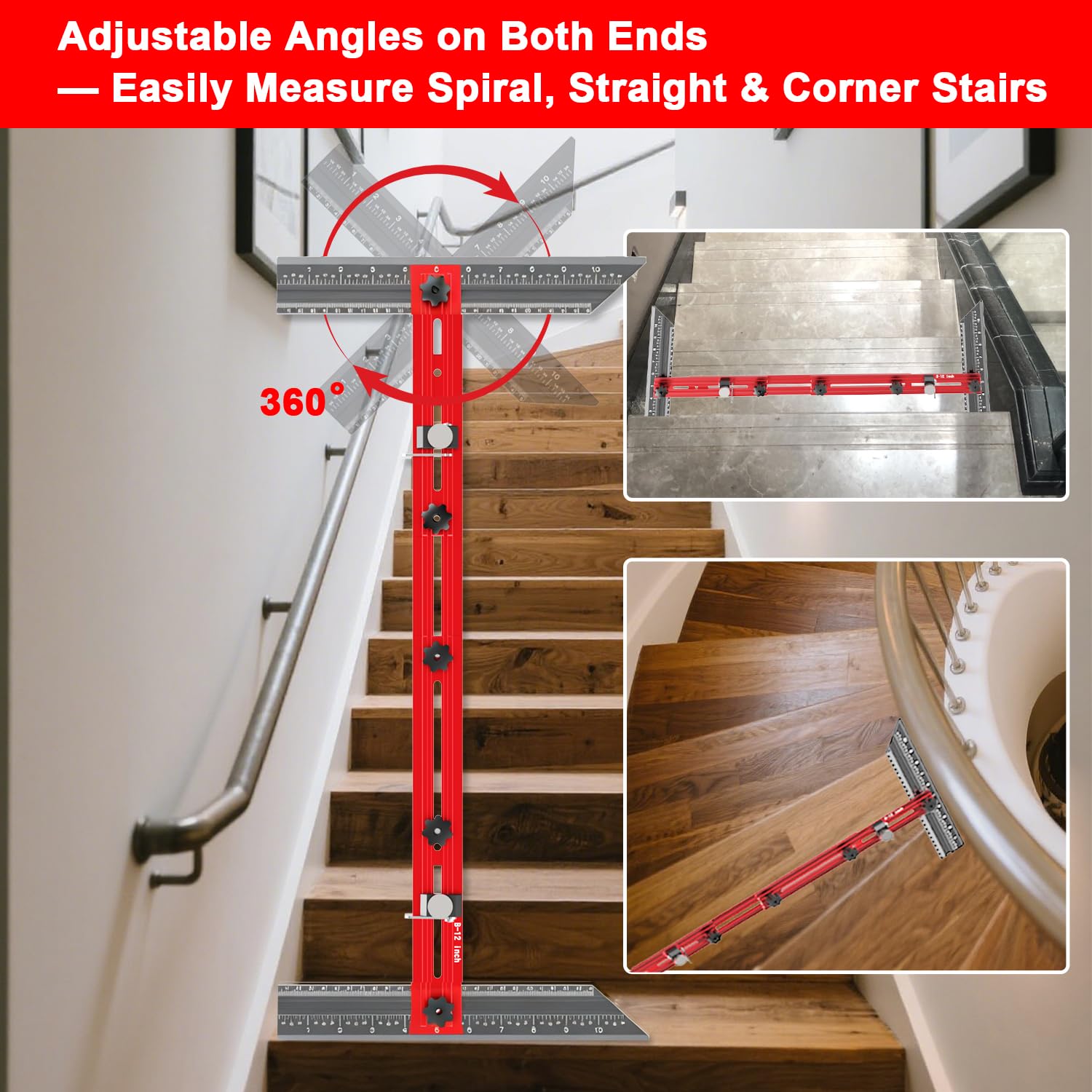 Detalle 2 de Puriwood Stair Tread Template Tool Aluminum Alloy
