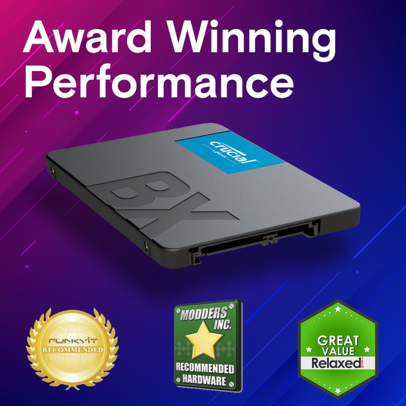 Detalle de Crucial BX500 4TB SSD 2.5" SATA 3: velocidad y eficiencia para tu PC