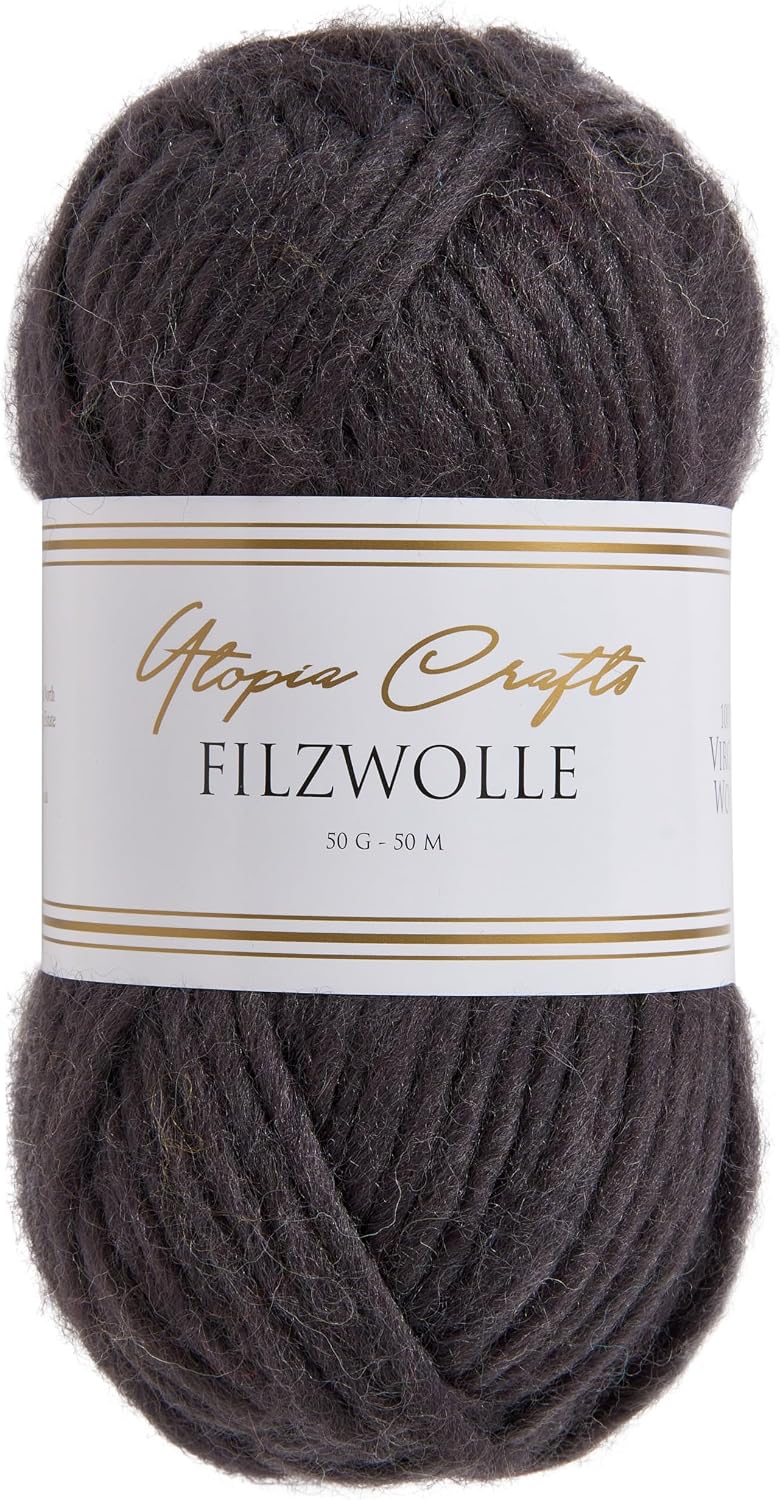 Detalle de Utopia Crafts filtull i 100 % jungfruull, 50 g, kol