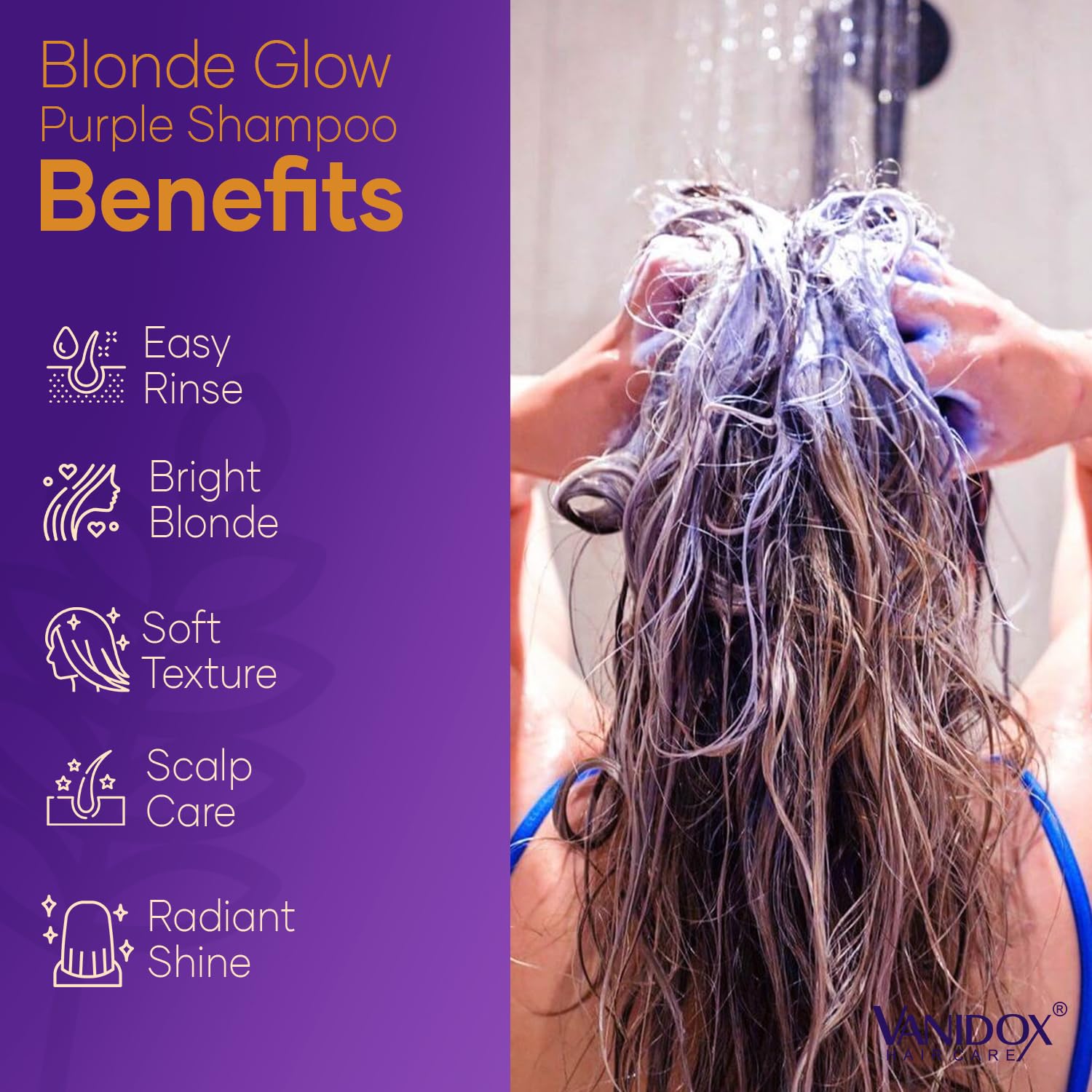 Detalle de VANIDOX Purple Shampoo, 16 fl oz