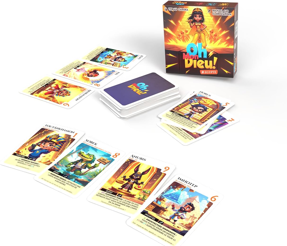 Thumbnail 1 de Bioviva Oh Mon Dieu ! : jeu de stratégie fun sur la mythologie égyptienne (2 à 6 joueurs, dès 8 ans)