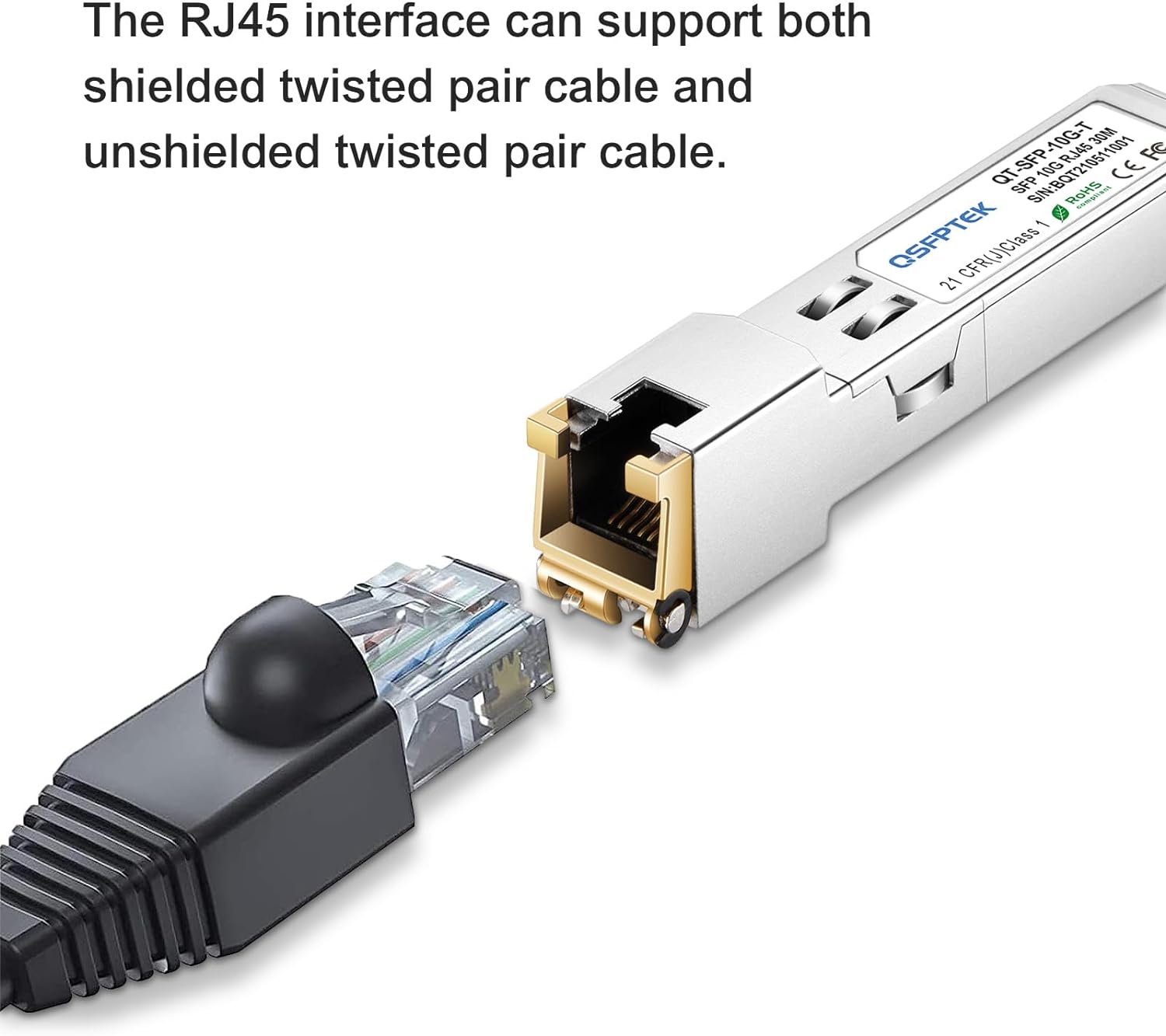 Thumbnail 1 de 2-Pack 10GBASE-T SFP+ Module: 10G SFP+ to RJ45 Copper Transceiver for Cisco, Ubiquiti, Netgear and More