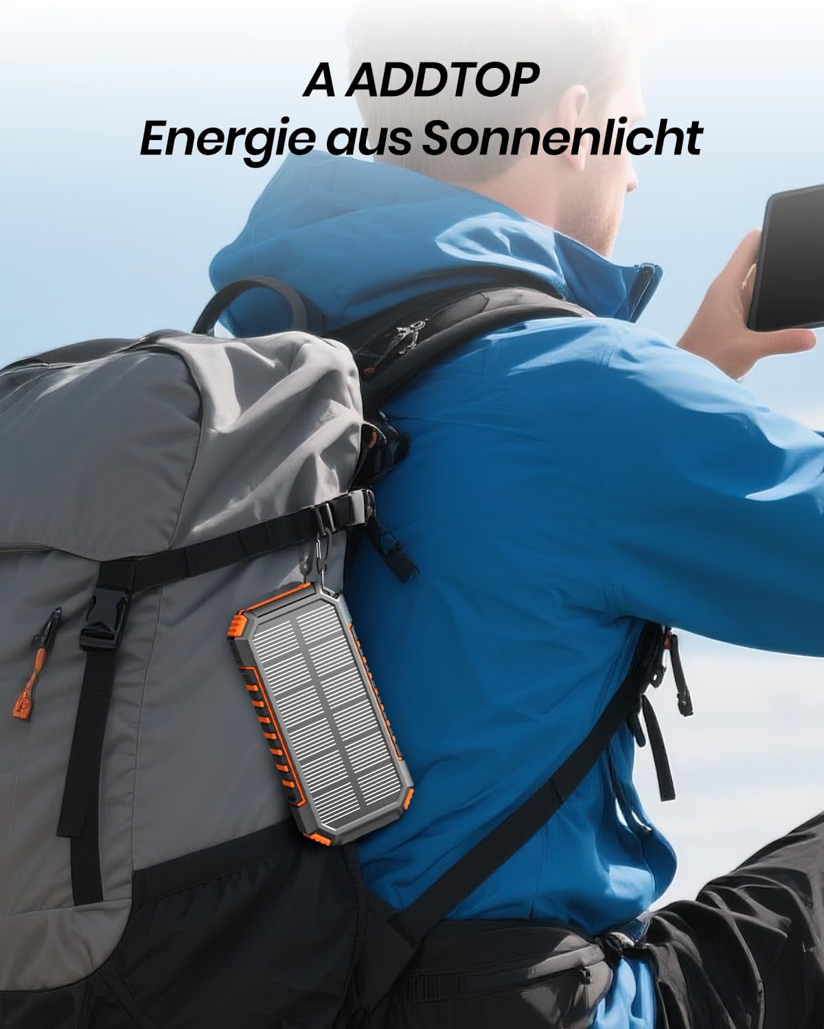 Thumbnail 6 de ADDTOP Solar Power Bank 26800mAh USB-C Schnellladung