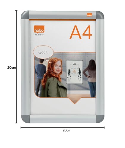 Thumbnail 2 de Nobo 1902214 Tablón de pared A4 con marco aluminio 📌