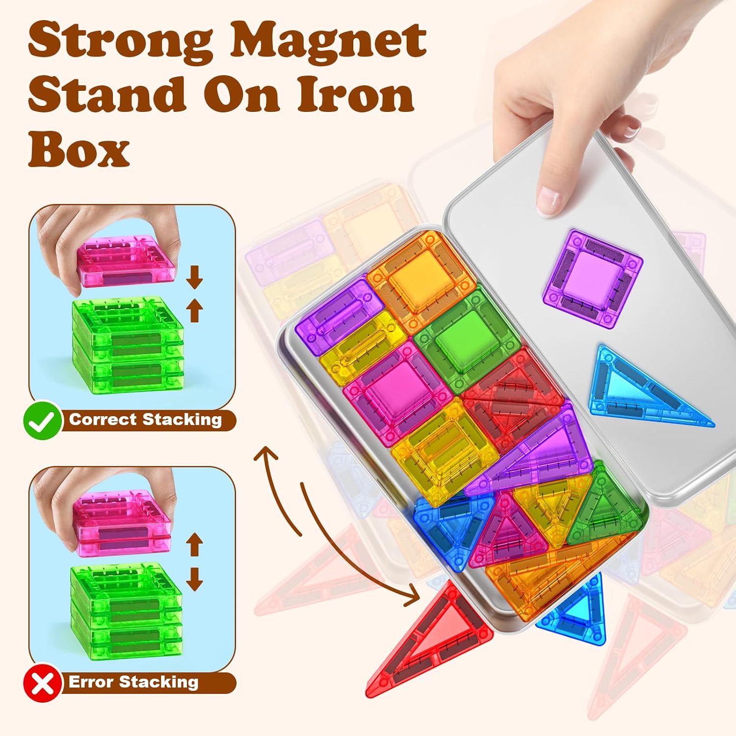 Detalle 1 de Mini Magnetic Tiles 42PCS travel set