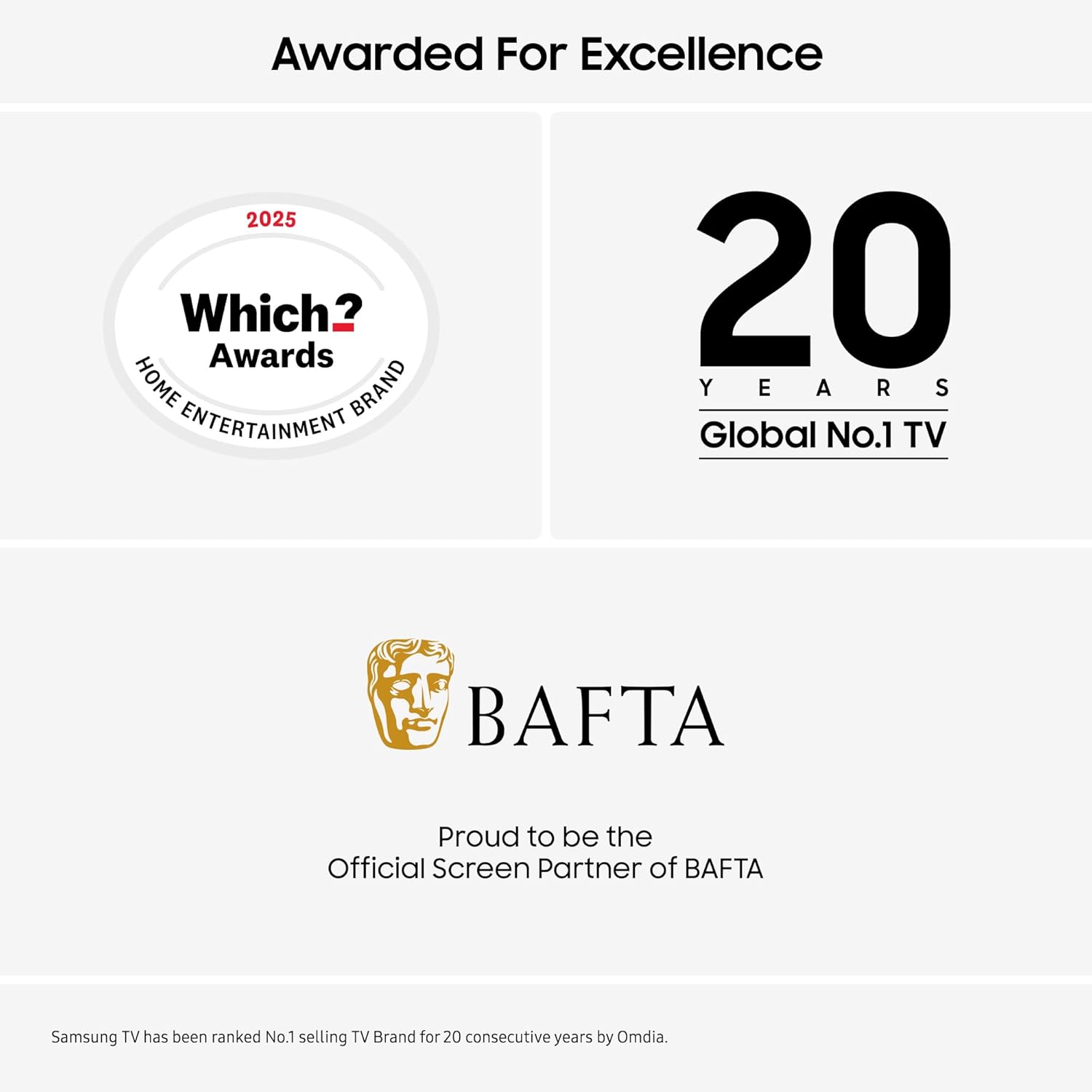 Thumbnail 1 de Samsung OLED 55 Inch S84F 4K Vision AI Smart TV (2025) with OLED HDR, 120Hz Motion Xcelerator and Dolby Atmos