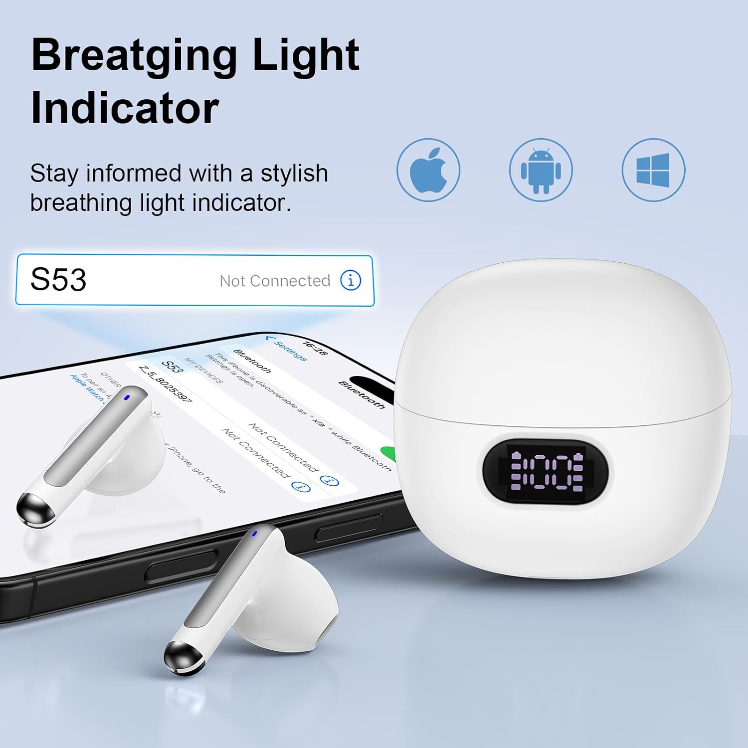 Detalle de Wireless Earbuds with 60-Hour Battery