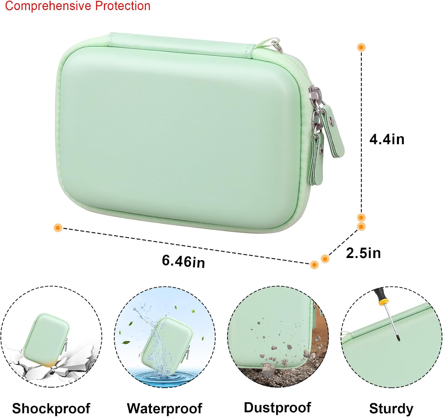 Detalle de Elonbo Hard Case for Kodak Mini Shot 2 / Kodak Mini 2 Retro 4PASS portable instant photo printer – Green