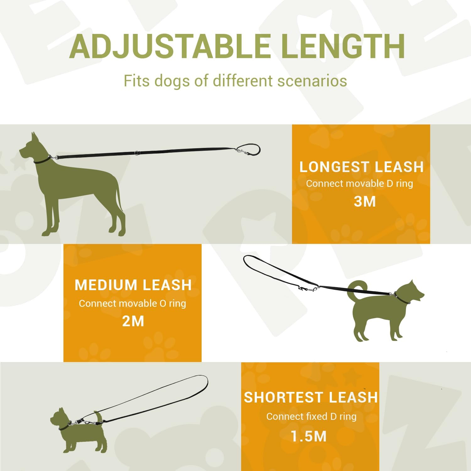 Thumbnail 2 de PETCOOZ Training Lead 3M/9.8ft Double Ended Lead