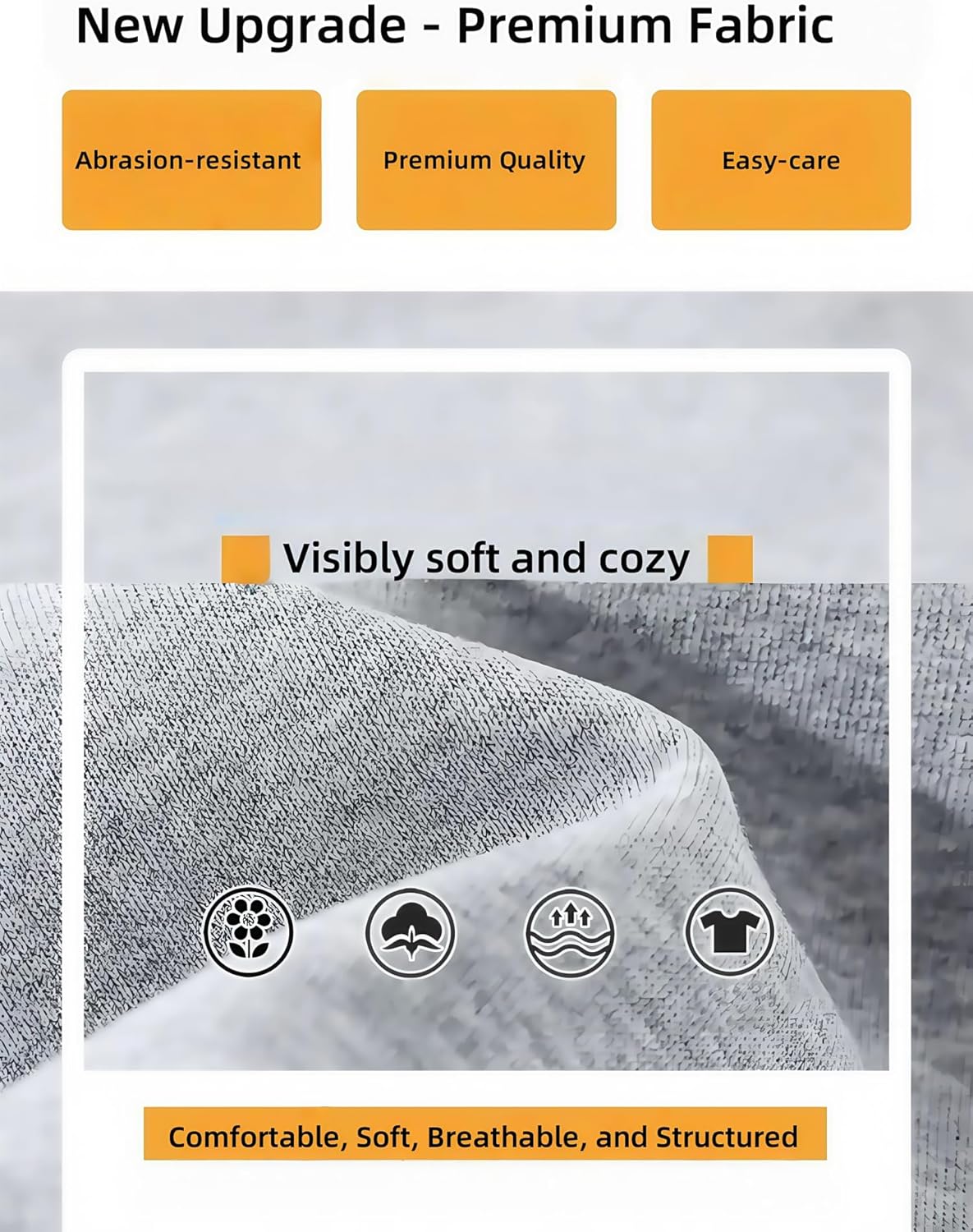 Thumbnail 4 de LuminBlaze Men’s Baggy Sweatpants with Elastic Drawstring Waist – Breathable Wide-Leg Cotton Joggers