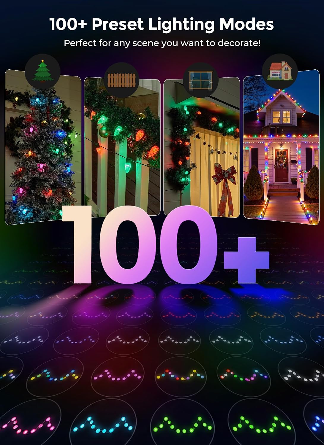 Detalle de Minetom C9 Christmas Lights 115FT