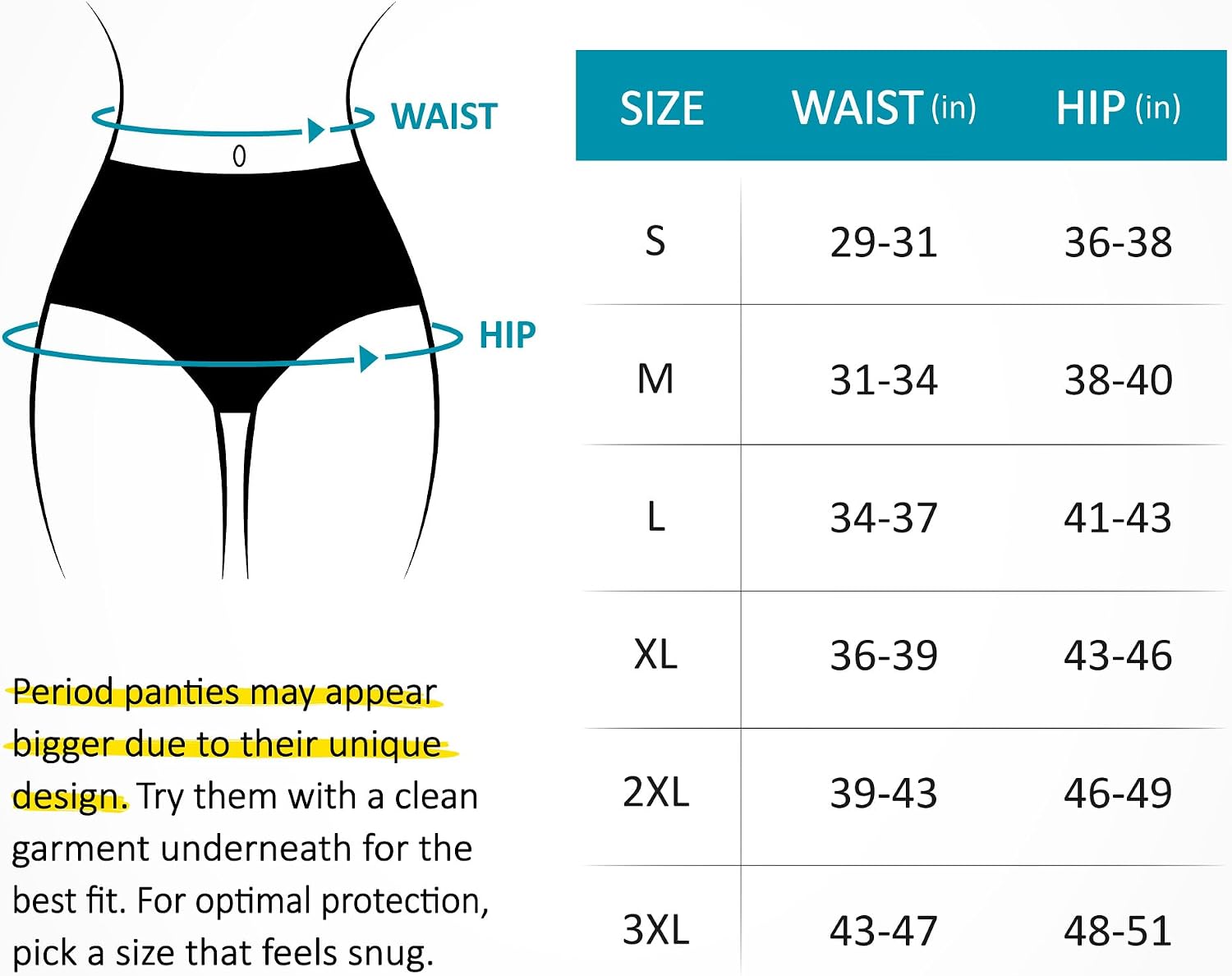 Thumbnail 6 de Neione Heavy Flow Cotton Period Underwear, High-Waisted Full-Coverage 3-Pack