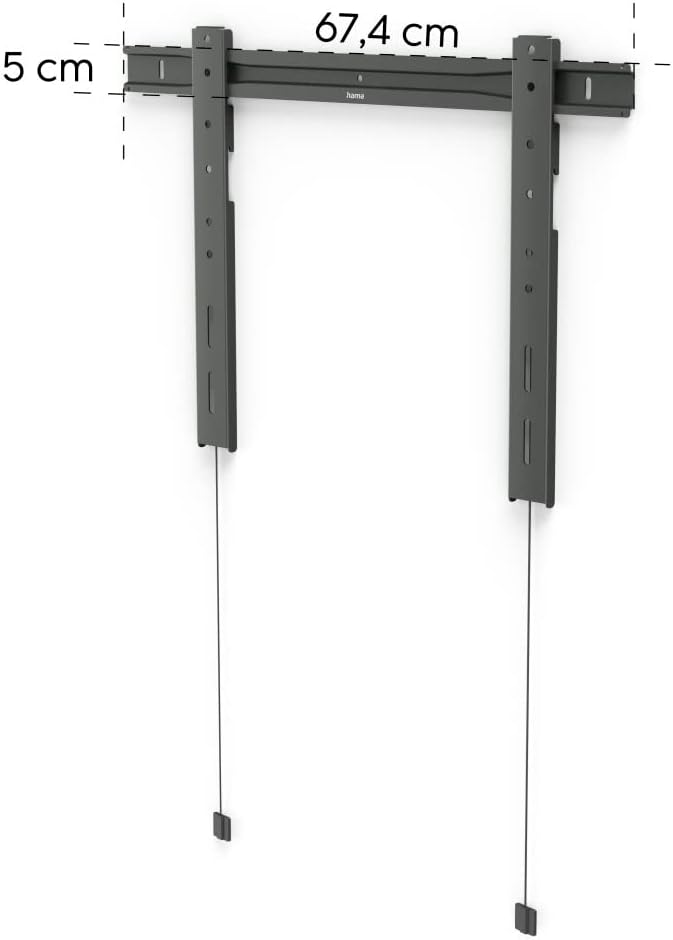 Thumbnail 4 de Hama Ultra-Slim TV Wall Mount – Extra-flat fixed mount for large TVs (VESA 50x50 to 600x400, up to 80 kg)