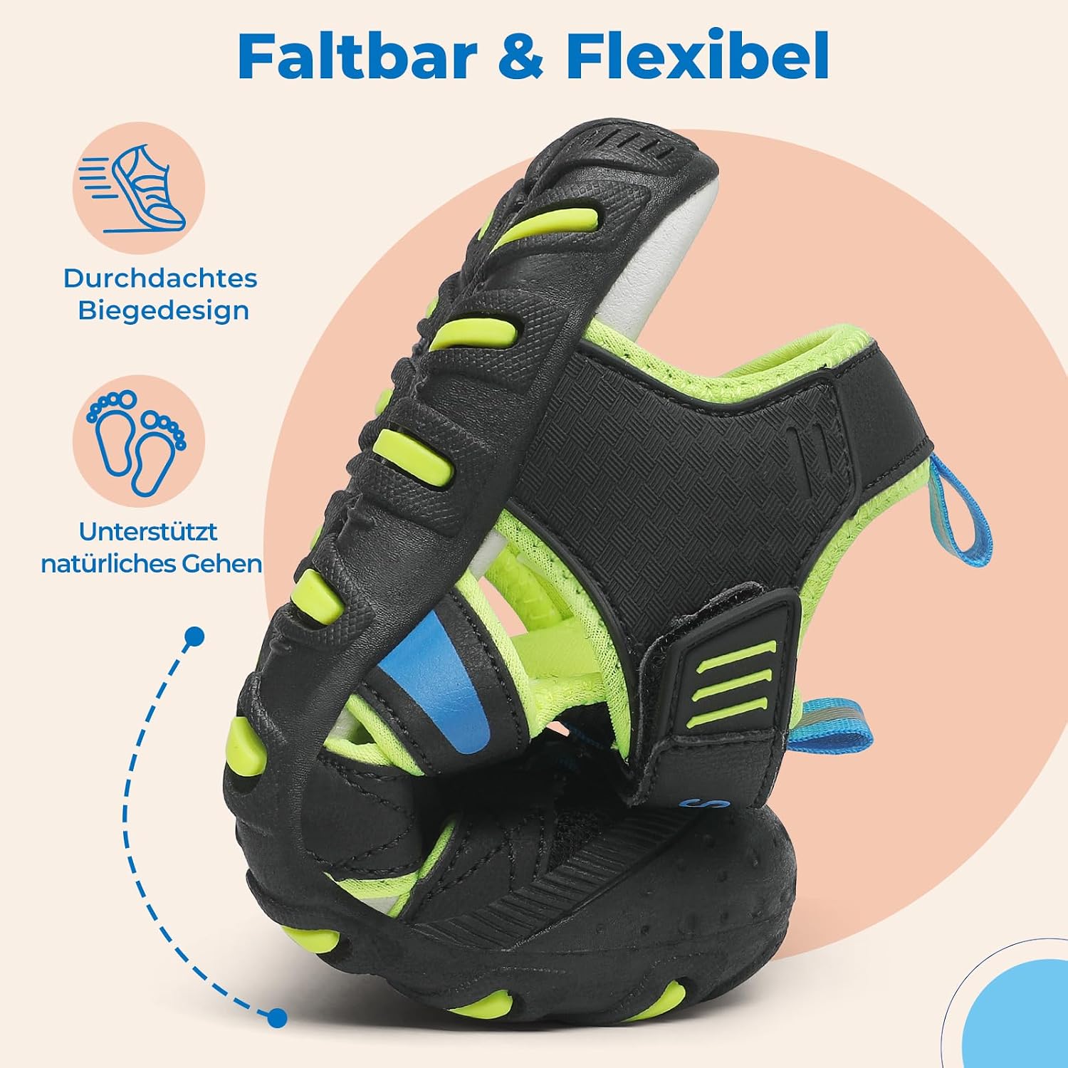 Detalle 2 de SAGUARO Sandalen Jungen Geschlossene Trekkingsandalen – sicher, atmungsaktiv und leicht