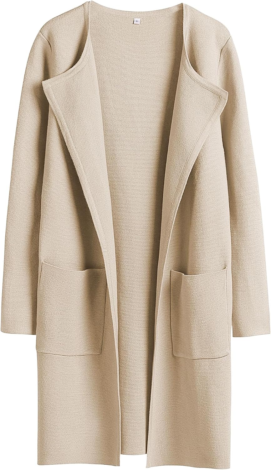 Detalle de ANRABESS Women's Open-Front Long Cardigan Sweater