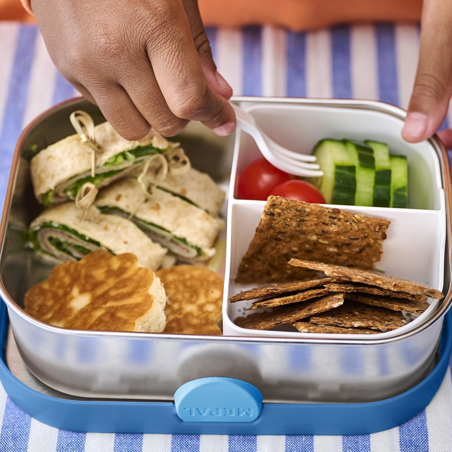 Detalle 1 de Mepal Campus RVS bento-lunchbox voor kinderen, 750 ml, Fairy Wonders